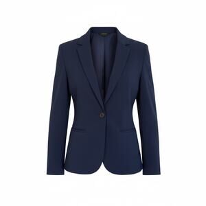 Gap Navy Blue Blazer Structured Classic Career Office Jacket Size 10 Comfortable